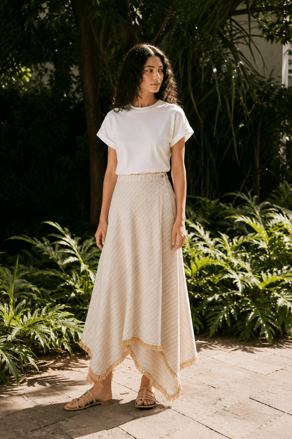 Striped Cross Skirt - Cozy Up